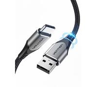 VENTION Long USB C Charger Cable 3M 60W, Nylon Braided USB C Fast Charging Cable Compatible with PS5 Controller, Xbox Controller, Kindle Paperwhite Fire Tablets, iPhone 16/15, Google Pixel 9/8/7