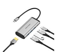 Vention Multifunctional Type-C Docking Station for HDMI, 3* USB 3.0 and 0.15 Meters PD - Metallic Grey