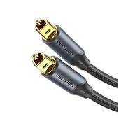 VENTION Optical Audio Cable 2m Digital Optical Audio Cable Toslink Optical Cable for Soundbar to Tv, Optical Lead Gold-Plated for Home Cinema, S/PDIF, PS4, Xbox, Stereo System - Black