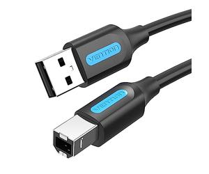 VENTION Printer Cable 1m USB 2.0 Type A Male to B Male Lead Scanner Cord USB Printer Cable Compatible with HP/Epson/Dell/Canon/Lexmark/Xerox/Brother/Samsung etc.