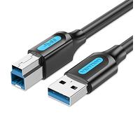 VENTION Printer Cable 2m USB 3.0 Type A Male to B Male Lead Scanner Cord USB Printer Cable Compatible with HP/Epson/Dell/Canon/Lexmark/Xerox/Brother/Samsung etc.