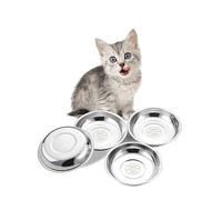 VENTION Stainless Steel Whisker Relief Cat Food Bowl, Shallow Metal Cat Bowls Set, 7-56 Oz Replacement Pet Cat Feeding Dishes for Raised/Elevated Stands, Work for Dog Plate, Dishwasher Safe