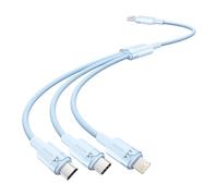 VENTION USB 2.0 A Male to 3 in 1 USB-C & Lightning & Micro-B Male 3A Cable 1.5m Blue Aluminum Alloy