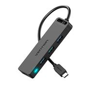 VENTION USB C Dock, 4 Port USB 3.0 Multi Ports Adapter USB Splitter, 4 in 1 Docking Station Compatible with MacBook Pro, PC, Laptop, Mac mini, iMac, Surface Pro, Flash Drive