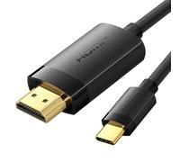VENTION USB C to HDMI Cable (4K@60Hz, 2K@120Hz, 1080P@144Hz), Type C/Thunderbolt to HDMI Cable Compatible with iPad Pro/Air, iPhone 16/15 Series, MacBook Pro/Air, Mac Mini, Galaxy S25/S24, (1M)