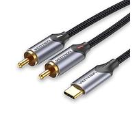 VENTION USB-C to RCA Audio Cable - 2m/6.5FT, USB-C to RCA Splitter for Phone, TV, Home Theater, Car Stereo