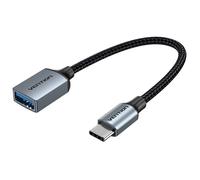 Vention USB-C to USB-A OTG Cable 0.15M Gray Aluminum Alloy