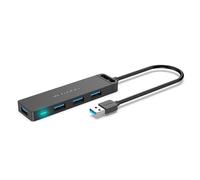 VENTION USB Hub 3.0, 4 Port Ultra Slim Splitter with 5Gbps 0.15M, Black