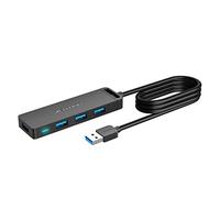 VENTION USB Hub 3.0 USB Splitter with 100cm Extension Long Cable Lead USB Extender, 4-Port Multiport Adapter for Laptop, PC, Desktop, PS4/PS5, Xbox, iMac, Flash Drive, etc