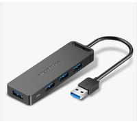 Vention USB Hub 4 Port 5Gbps Powered USB Splitter 0.5m Black CHLBD N
