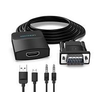 VENTION VGA to HDMI Adapter Converter With Audio 1080P 1m, D-Sub to HDMI for Monitor/TV (ABS Shell)