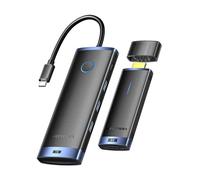 VENTION Wireless HDMI Transmitter and Receiver 1080P@60Hz, USB C Dock with 4K@30Hz HDMI, 5Gbps Data Transfer, 165FT/50M, 60W Fast Charging for MacBook Air/Pro, Mac Mini M4, Phone, Tablet