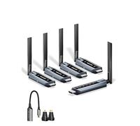 VENTION Wireless HDMI Transmitter and Receiver 656FT/200M for Laptop/PC, 2.4G+5G Plug & Play Wireless HDMI Extender Kit 4K Decode for Video and Audio to Monitor from Gaming PS5, Xbox(1TX+4RX)
