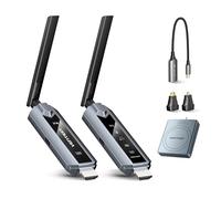 VENTION Wireless HDMI Transmitter and Receiver 656FT with LED Screen, Heat-Control, Plug & Play Extender Kit for PC/Projector/TV Box (1TX+1RX) and 3500mAh USB-C 12W Power Bank