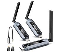 VENTION Wireless HDMI Transmitter and Receiver 656FT with LED Screen, Up to 6 RXs, Heat-Control, Plug & Play Wireless HDMI Extender Kit 4K Decode to Monitor from PC/Projector/TV Box(1TX+2RX)