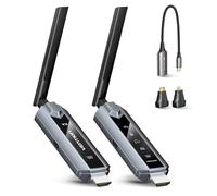 VENTION Wireless HDMI Transmitter and Receiver 656FT with LED Screen, Up to 6 RXs, Heat-Control, Plug & Play Wireless HDMI Extender Kit 4K Decode to Monitor from PC/Projector/TV Box(1TX+1RX)