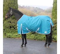 Ventomasta 100g Thermal Fill Lightweight Turnout Rug for Horses, 600D Ripstop Waterproof Fabric, Anti-Rub Lining, Shoulder Gusset 5FT6 Petrol Blue
