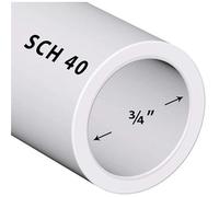 VENTRAL PVC Pipe Sch40 3/4 Inch (0.75) White Custom Length 1FT Feet