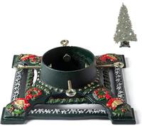 Ventray Christmas Tree Stand with Water Reservoir,13.66x13.66x5.51 Inches, Classic Heavy Duty Universal Xmas Tree Artificial Trunks Stand Pine Tree Base Holder for Real Trees (Square Stars)