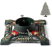 Ventray Christmas Tree Stand with Water Reservoir,13.66x13.66x5.51 Inches, Classic Heavy Duty Universal Xmas Tree Artificial Trunks Stand Pine Tree Base Holder for Real Trees (Square Deer)