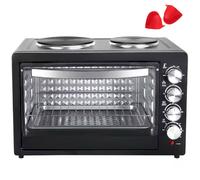 Ventryn 48 L Mini Electric Oven Dual Hotplates 1600 W, Convenience in Black Ventryn Black