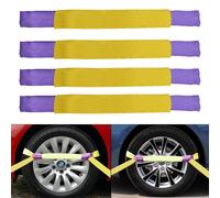 Ventryn 4PCS Truck Tire Recovery Ratchet Straps in Yellow Ventryn Yellow