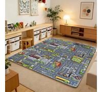 Ventryn 80x120cm Kids City Road Map Play Rug Village Mat | Size: 100 cm x 180 cm Ventryn Multicolor 100 cm x 180 cm