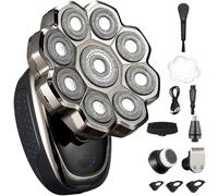 Ventryn Bald Head Shavers 5 In1 Cordless Electric Shaver Rotary Razor For Men In Black Black