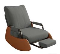 Ventryn Foldable Rocking Chair Accent Lounge Glider Rocker Armchair in Grey Ventryn Grey