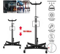 Ventryn Transmission Jack 0.5T Hydraulic Gearbox Auto Part Lifter Hoist Stand in Silver Ventryn Silver