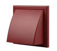 Vents 125mm Cottage Red Cowled Wall Vent - 5 Inch External Air Grill Cover with Gravity Flap & Rear Spigot for Extractor Fans, Bathroom, Kitchen & Outdoor Ventilation