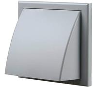 Vents 125mm Grey Cowled External Wall Vent Cover - 185 x 185mm Diameter Vent for Bathroom, Kitchen & Cooker Hood Ventilation