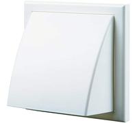 Vents 125mm White Cowled External Wall Vent Cover - 185 x 185mm Diameter Vent for Bathroom, Kitchen & Cooker Hood Ventilation