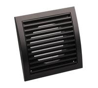 Vents 150 x 150 mm Brown Wall Vent Grille with Fly Mesh | Square External Cover For Air Inlet Or Outlet Use With Ventilation Ducting.