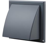Vents 6 Inch Slate Grey Cowled Wall Air Vent with 150 mm Rear Spigot - External Gravity Flap Grill Cover for Cooker Hood, Bathroom Extractor Fan, Kitchen, Garage & Shed Ventilation