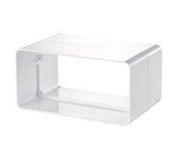 VENTS Flat Duct Bending 90 x 220 mm PVC Ventilation Duct Flat Air Duct Rectangular Flat Duct System Plastivent Pipe Connection 90 x 220 mm