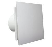 Vents Nazair Platinum 4 Inch Designer Bathroom Axial Fan With Timer 100 mm Silver-White