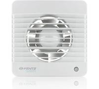 VENTS Silenta 150mm (6”) Quiet Kitchen & Bathroom Extractor Fan with Humidity Sensor & Timer - Energy-Efficient Ventilation, White
