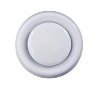 VENTS UK 100 mm / 4'' White PVC Round Ceiling Ventilation Cover/Plastic Air Vent Diffuser with Fixing Ring for Bathroom Kitchen Hydroponics in-Line Extract Fan Air Conditioning HVAC