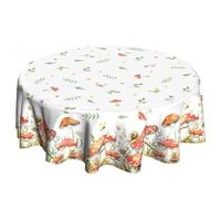 VentuCoven Mushroom Tablecloth Spring Table Cloth Summer Snail Round Tablecloths Butterfly Table Cloths for Round Tables 60 inch for Holiday Dinner Room Outdoor Decor Mushroom Decorations
