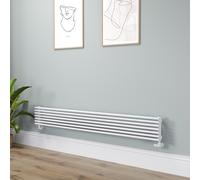 Ventura Linea White Oval Unique Designer Radiator 245x1800mm Single Panel 2478 BTU - Horizontal Bars