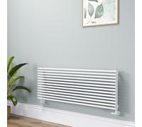 Ventura Linea White Oval Unique Designer Radiator 455x1200mm Single Panel 2836 BTU - Horizontal Bars