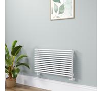 Ventura Linea White Oval Unique Designer Radiator 455x800mm Single Panel 1887 BTU - Horizontal Bars
