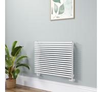 Ventura Linea White Oval Unique Designer Radiator 595x800mm Single Panel 2386 BTU - Horizontal Bars