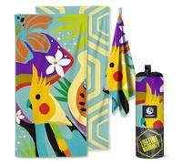 VENTURE 4TH Microfiber Beach Towel: Quick-Dry, Compact, Sand-Free, Absorbent, Sandproof and Lightweight - Perfect for Camping, Beach, and Roadtrips (Turquoise Cockatoo Design | 35x78 inches)