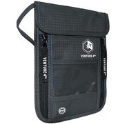 Venture4th Passport Holder Neck Pouch with RFID Blocking The # 1 Travel Wallet (Grey)