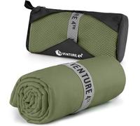 VENTURE 4TH Quick Dry Microfiber Towel for Camping & Gym - Army Green XL
