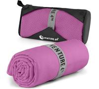 VENTURE 4TH Quick Dry Microfiber Towel for Camping & Gym - Purple XL