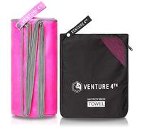VENTURE 4TH Quick Dry Microfiber Travel Towel - Pink/Gray XL