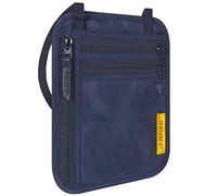 VENTURE 4TH RFID Blocking Travel Neck Wallet for Men & Women - Slim Minimalist Design Security Neck Pouch - Ideal Passport Holder to Keep Your Cash, Credit Cards, and Phone Safe When Traveling, Navy